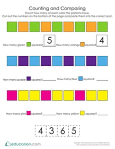Squares and Numbers: Counting and Comparing