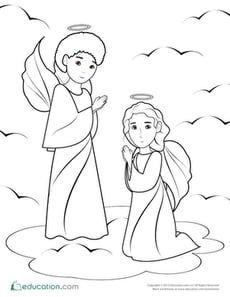 Angels Coloring Page