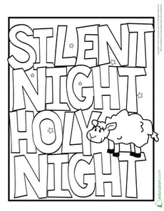 Silent Night Coloring Page