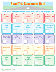 Road Trip Scavenger Hunt