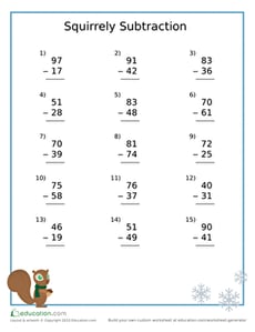 Squirrely Subtraction