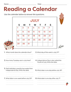 Reading a Calendar