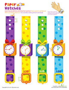 Practice Telling Time: 1 O'Clock