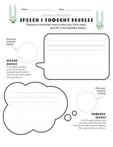 Graphic Organizer: Speech & Thought Bubbles