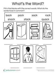 -ack Words: What's the Word?