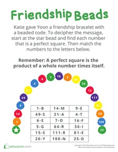 Perfect Square Number Bracelet