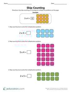 Skip-Counting Practice for Multiplication