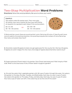 Two-Step Multiplication Word Problems