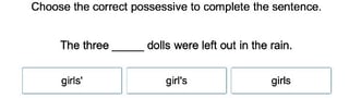 Apostrophes in Possessives