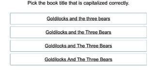Capitalization of Titles and Headings 1