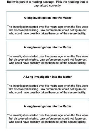 Capitalization of Titles and Headings 3