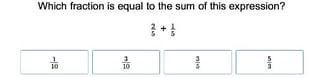 Adding Fractions With the Same Denominator