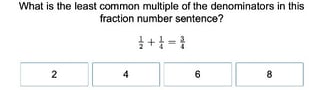 Fractions and Least Common Multiples
