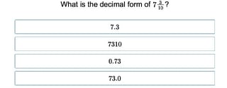 Decimal Fractions 1