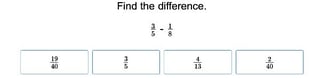 Subtract Fractions With Unlike Denominators