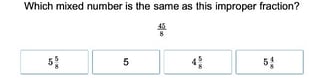 Mixed Numbers and Improper Fractions 1