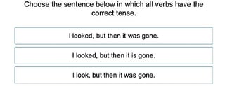 Correct Verb Tense