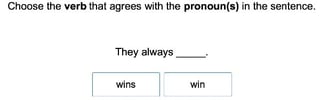 Pronoun-Verb Agreement