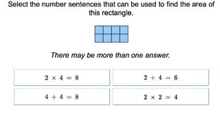 Relating Area to Addition and Multiplication 