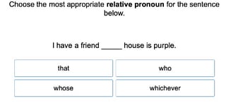 Relative Pronouns