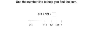 Three-Digit Addition on a Number Line