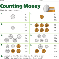 Practice Test: Counting Money