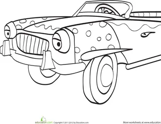 Toy Car Coloring Page