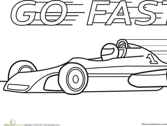 Color a Car: Fast Car