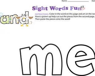 Spruce Up the Sight Word: Me