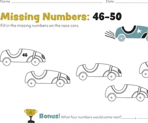 Missing Numbers: 46-50 large image