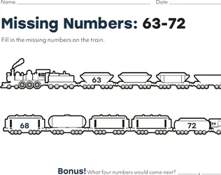 Missing Numbers: 63-72