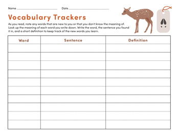 Vocabulary Trackers