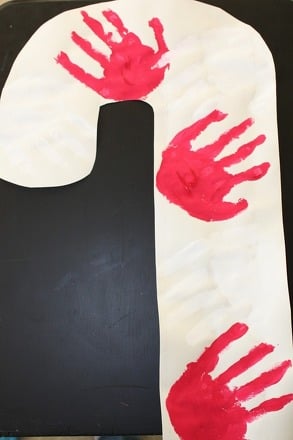 Stamp a Handprint Candy Cane