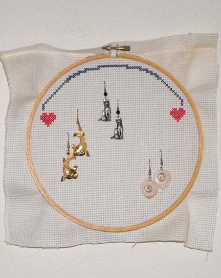 Homemade Earring Holder