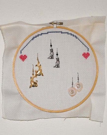 Homemade Earring Holder large image