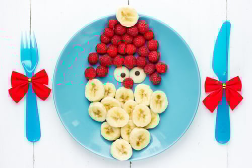 Create a Santa Face With Fruit