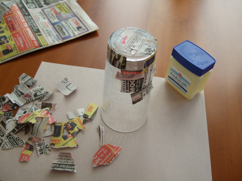 Papier-Mâché Pencil Pot