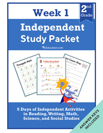 Second Grade Independent Study Packet - Week 1