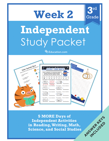 Third Grade Independent Study Packet - Week 2