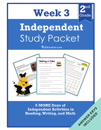 Second Grade Independent Study Packet - Week 3