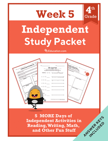 Fourth Grade Independent Study Packet - Week 5