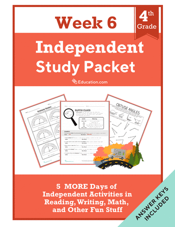Fourth Grade Independent Study Packet - Week 6