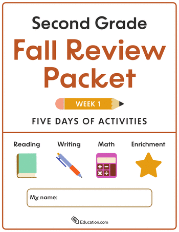 Second Grade Fall Review Packet - Week 1