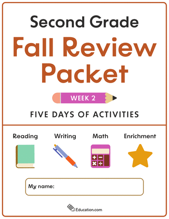 Second Grade Fall Review Packet - Week 2