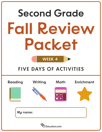Second Grade Fall Review Packet - Week 4