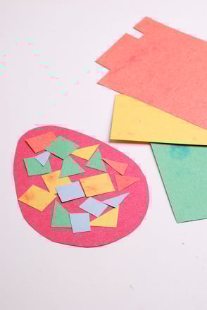 Preschool English Language Arts Activities: Paper Easter Eggs