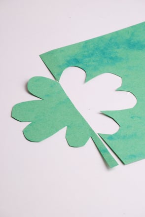 Make a Positive-Negative Space Shamrock