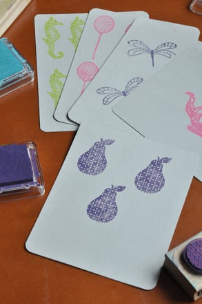 Preschool Math Activities: Make Your Own Rubber Stamp Flashcards