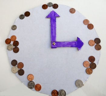 1st Grade Math Activities: Coin Clock