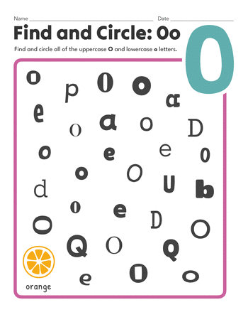 Find and Circle: Oo
